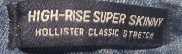 HOLLISTER 00R (W23 L30) High-Rise Super Skinny Classic Stretch Blue Jeans - Picture 5 of 5